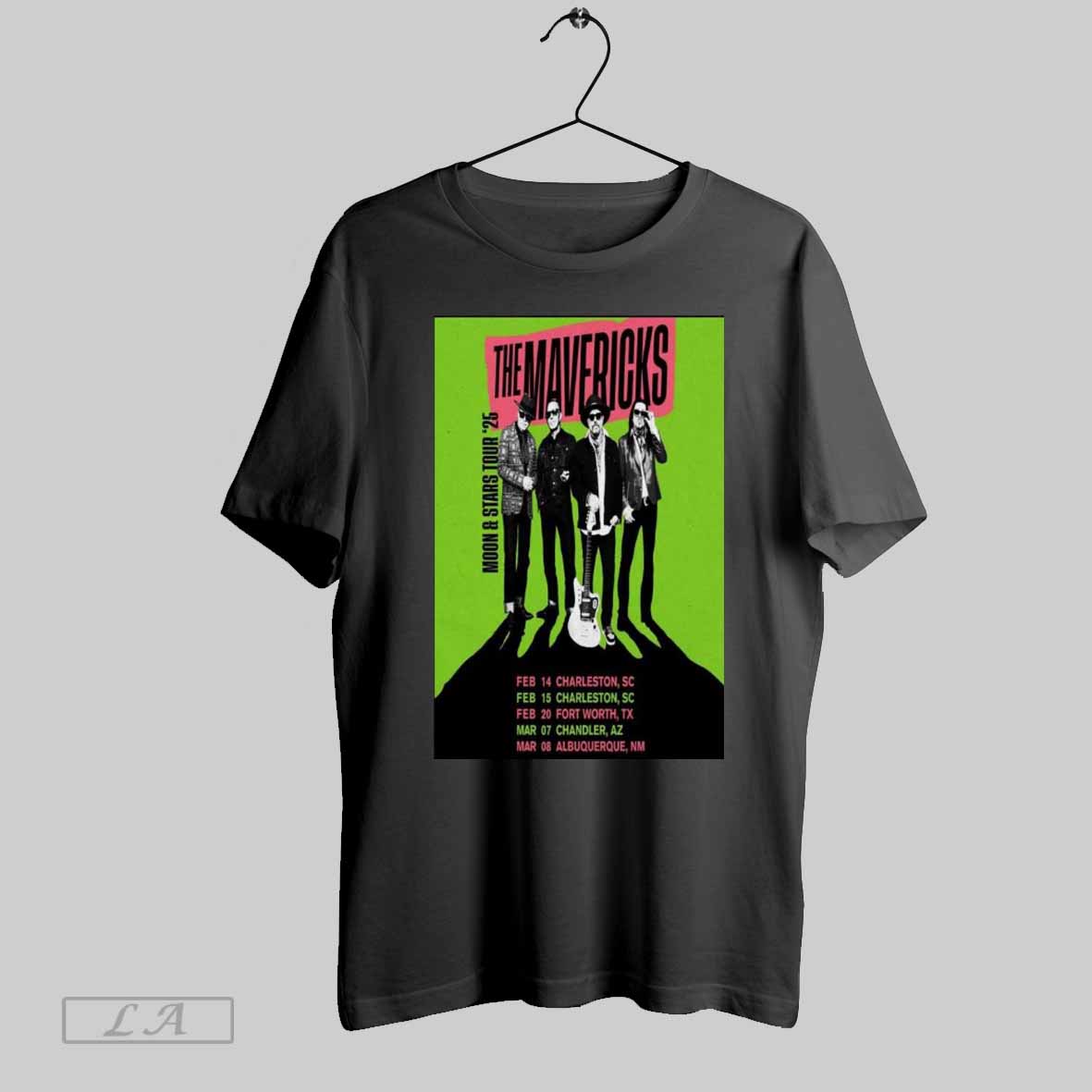 Official The Mavericks Moon Tour And Stars 2025 Poster Shirt