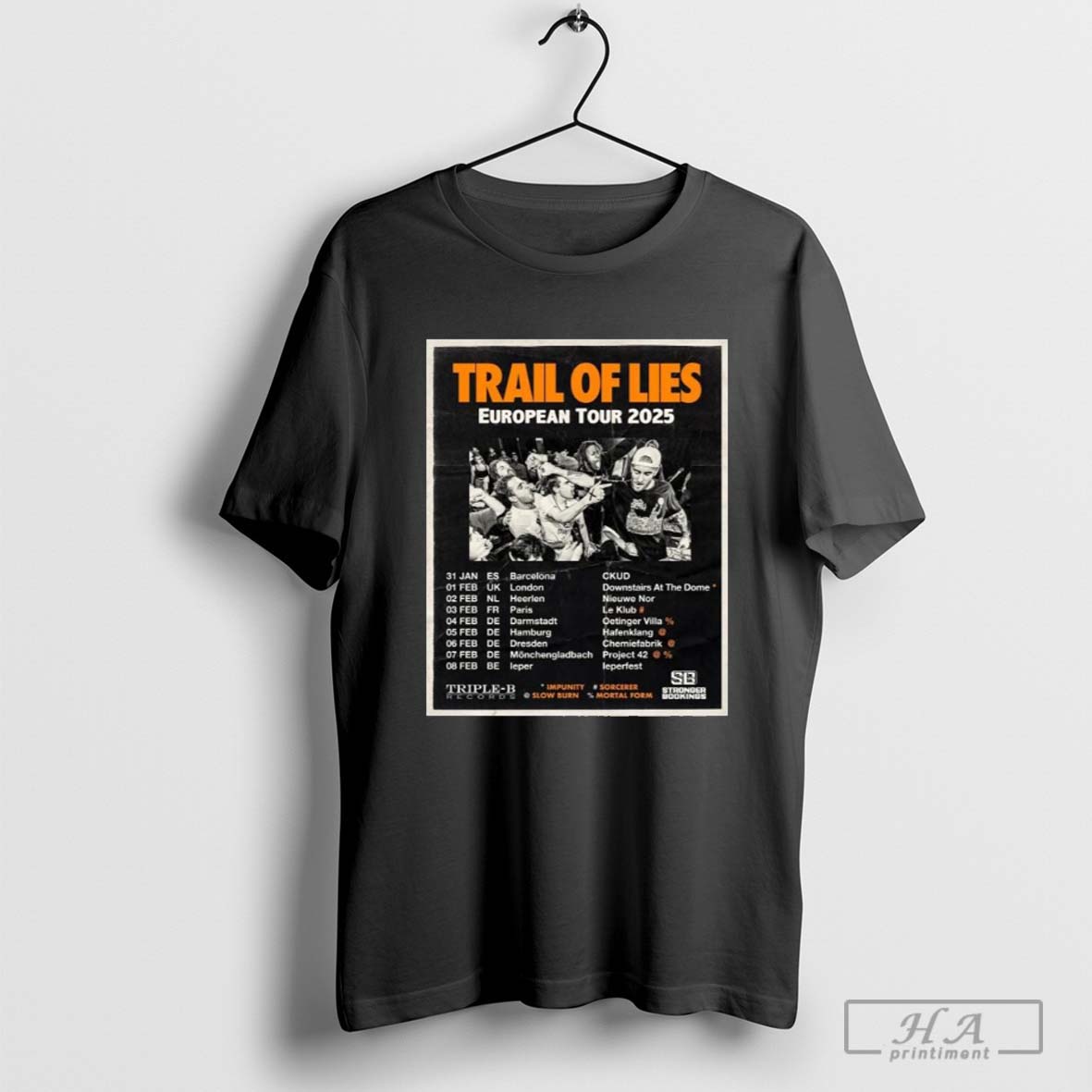 Official Trail Of Lies European Tour 2025 Shirt