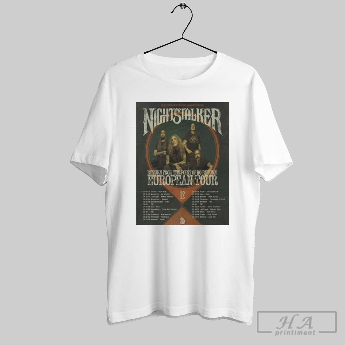 Nightstalker European Fall Tour 2025 Poster Shirt