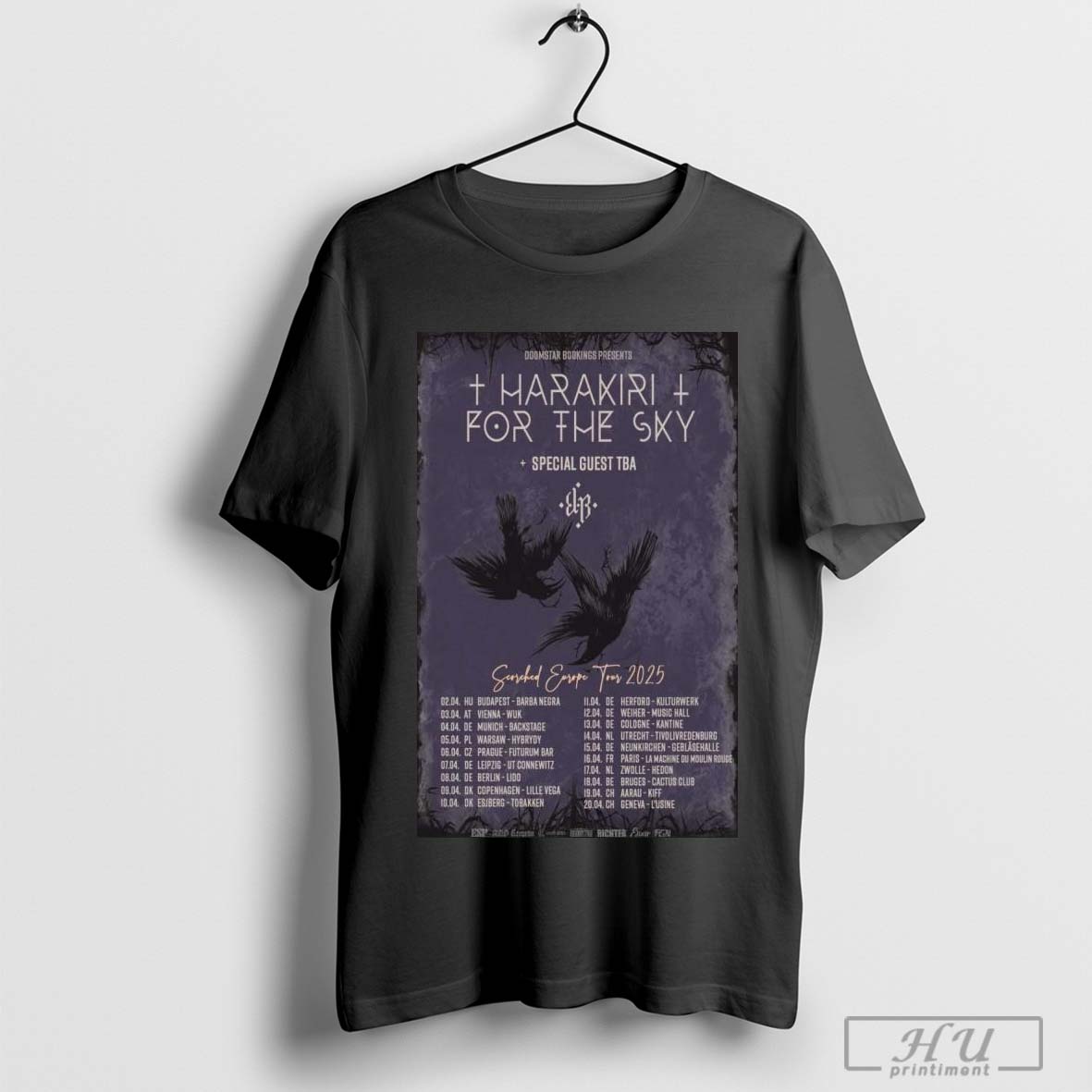 Harakiri For The Sky 2025 Poster Scorched Europe Tour Shirt