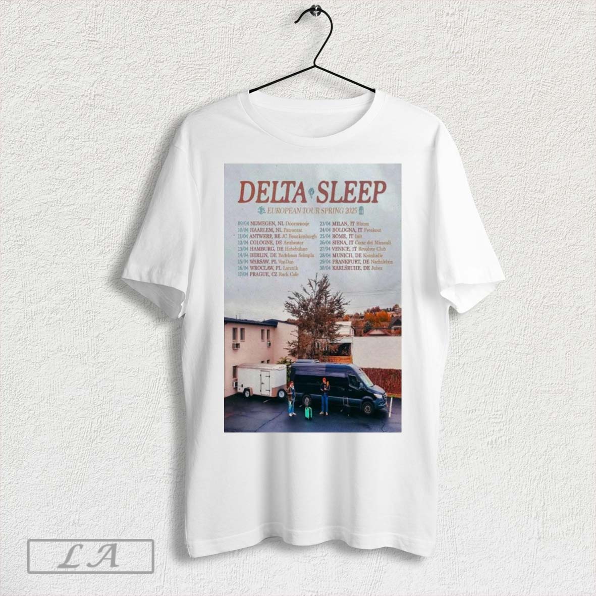 Delta Sleep Poster Europe Tour Spring 2025 Shirt