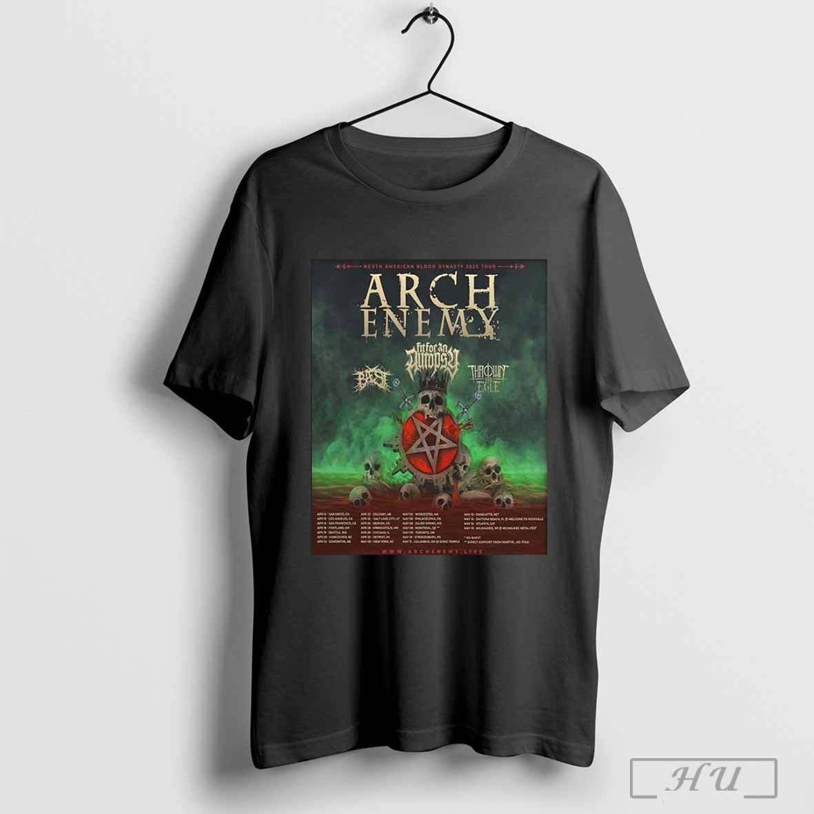 Arch Enemy North American Blood Dynasty Tour 2025 Tour Shirt