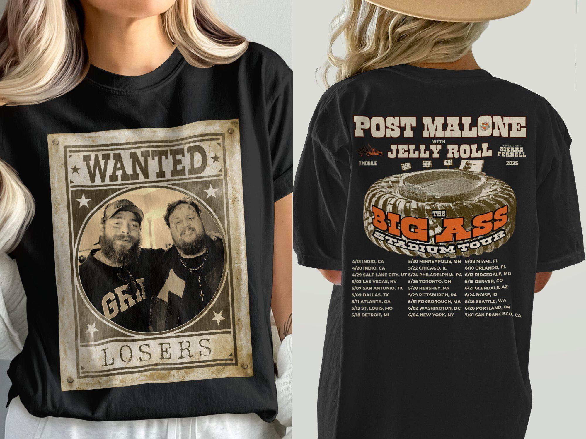 Post Malone Tour Big Ass Stadium 2025 Shirt