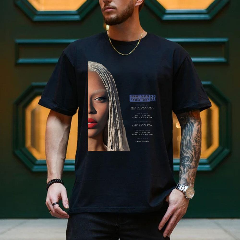 Design Beyonce Cowboy Carter Tour 2025 Shirt Dates 1 Merch