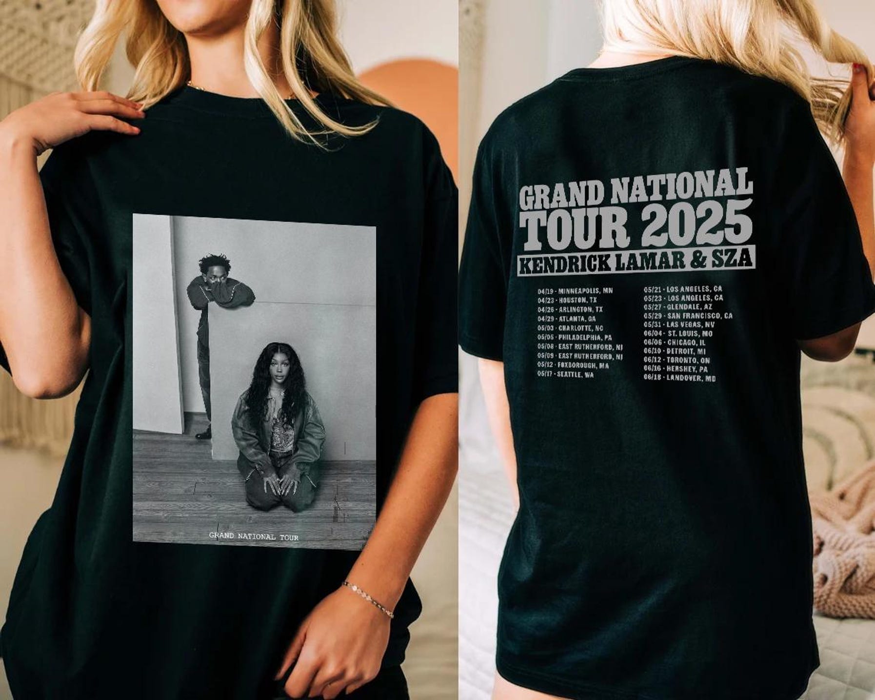 Kendrick Lamar & Sza 2025 Grand National Tour Shirt