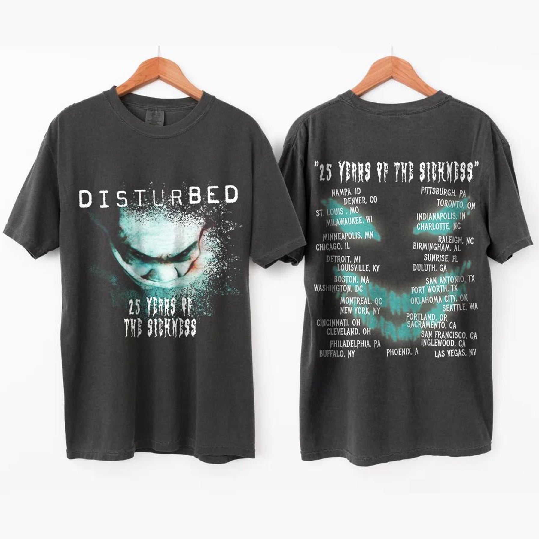 Disturbed Tshirt, The Sickness 25Th Anniversary Tour 2025 Shirt