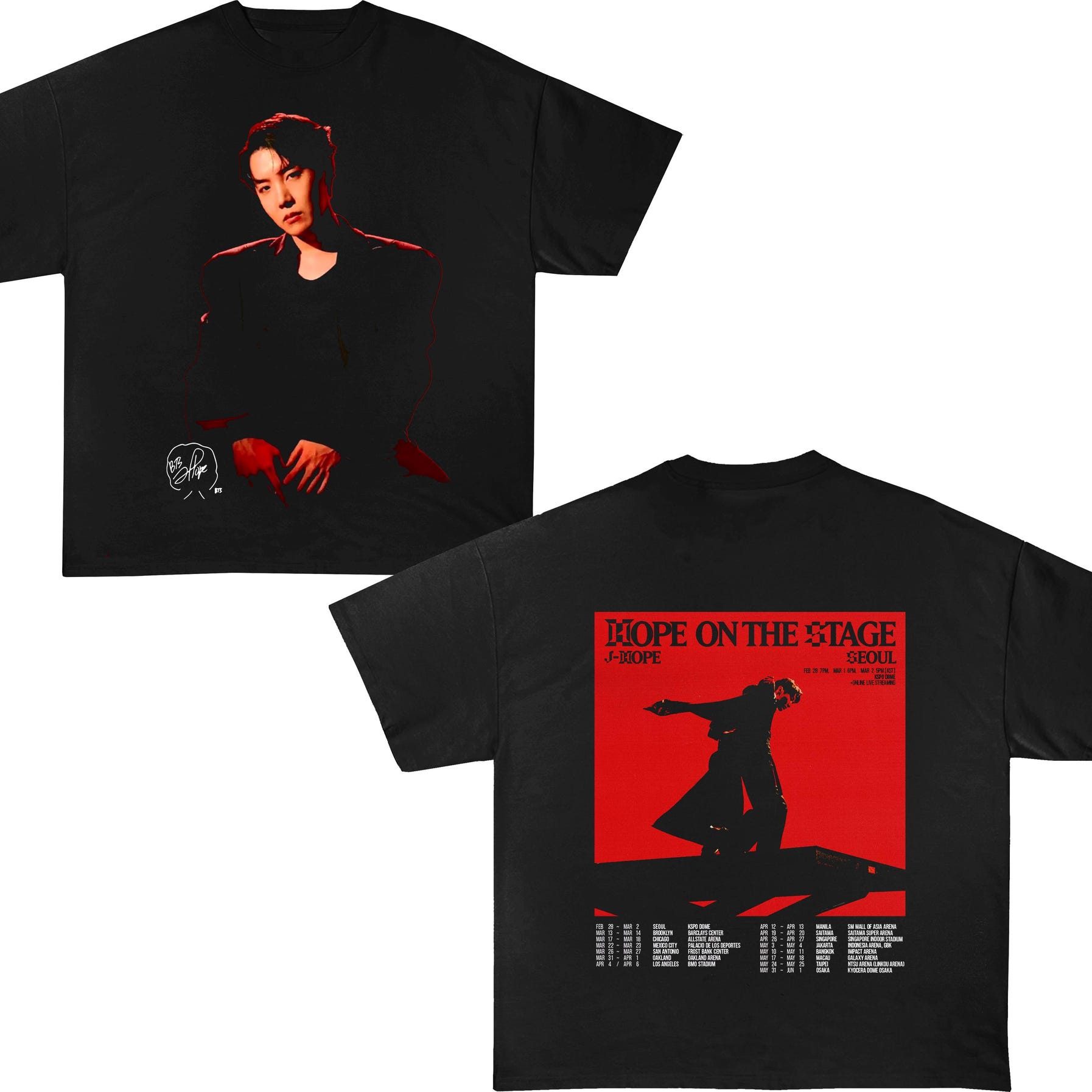 Jhope Tour Shirt Hope On The Stage World Tour Sweatshirt Fanmade Jung Ho-Seok Hoodie Jhope Merch Gift For Her Army Friend Bangtan Fan