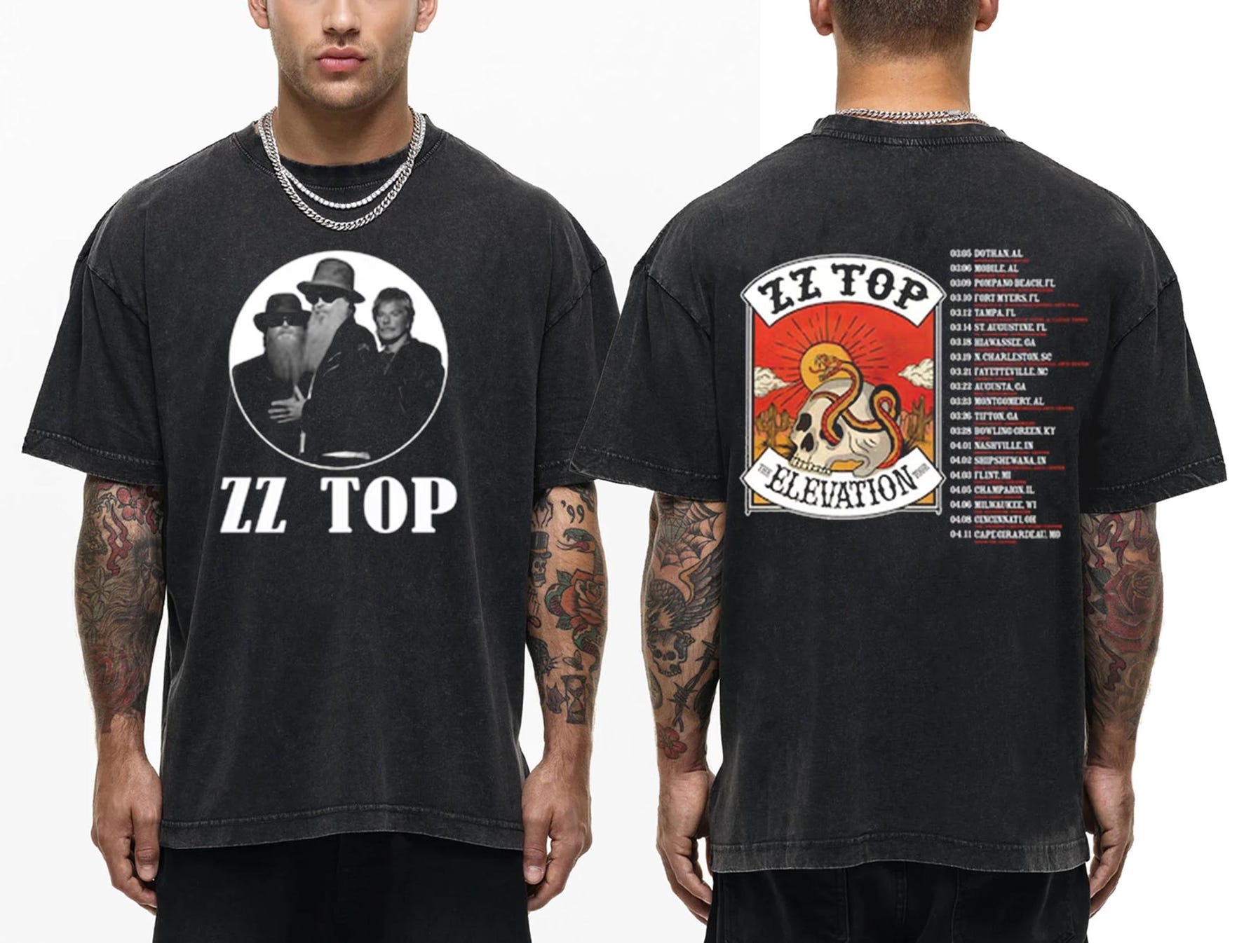 Zz Top The Elevation Tour 2025 Shirt, Zz Top Band 2025 Concert, Zz Top Fan Gifshirt, Zz Top Tour Merch, Zz Top Band Graphic Shirt, Zz Top