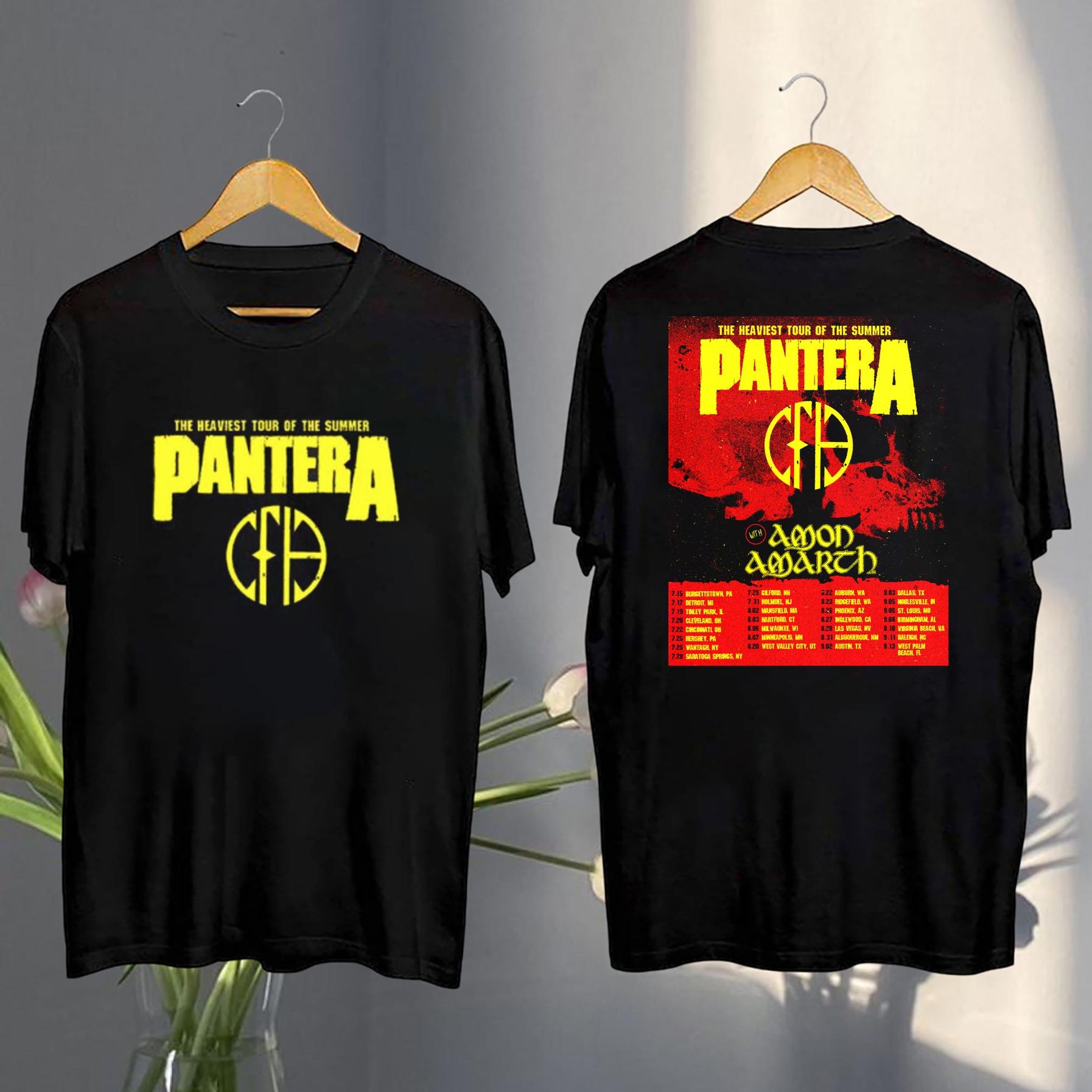 Pantera The Heaviest Tour Of The Summer 2025 Shirt, Pantera 2025 Concert, Pantera Fan Gift, Rock Band Pantera Merch, Pantera Graphic Shirt