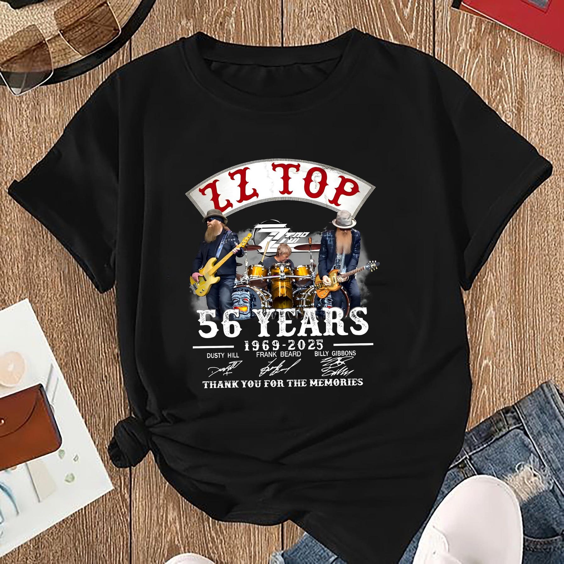Zz Top 56 Years 1969-2025 Shirt, Zz Top 90S Vintage Shirt, Zz Top Band Tour 2025, Zz Top Fan Gifshirt, Zz Top Merch, Zz Top Rock Band Tee