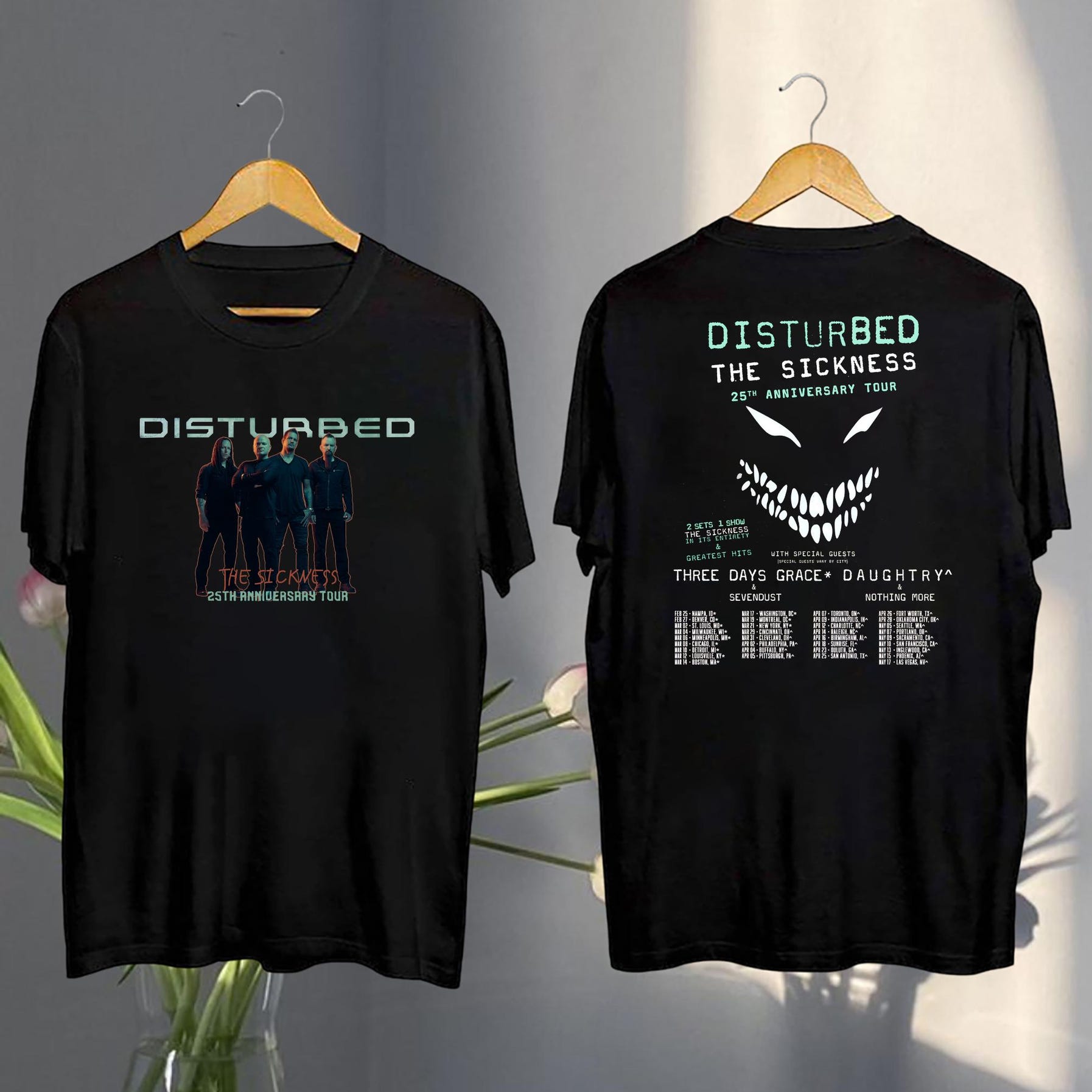 The Sickness 2025 Concert, Disturbed The Sickness 25Th Anniversary Tour 2025 Shirt, Disturbed Fan Gift, Disturbed Band Tee, Disturbed Merch