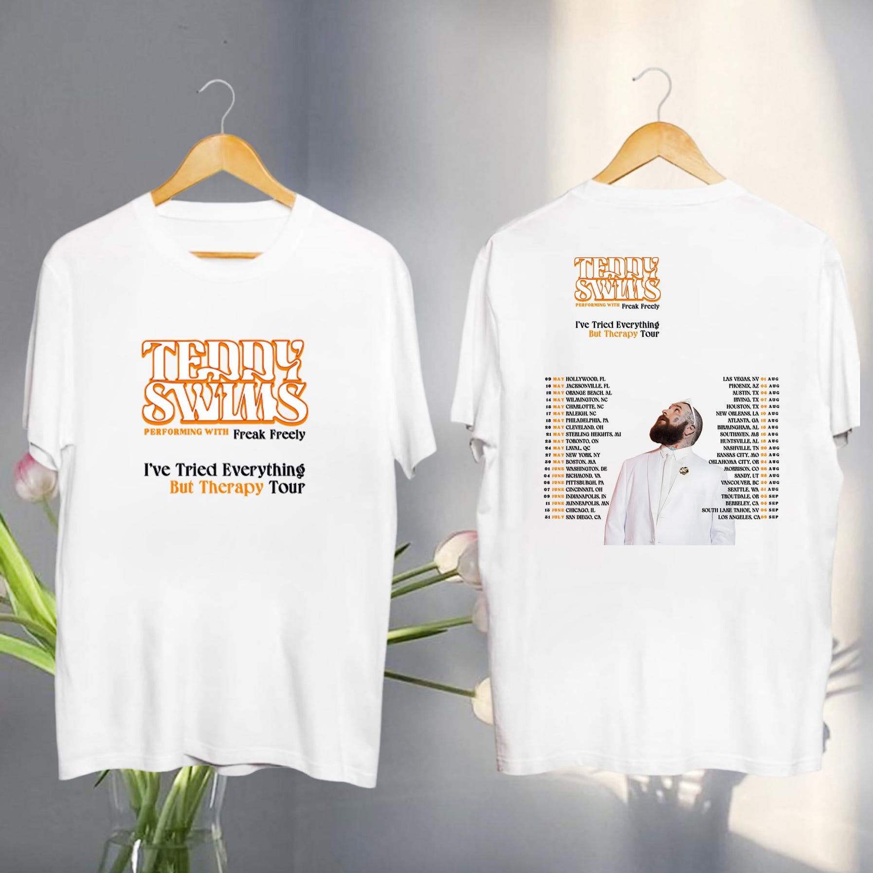 Teddy Swims I'Ve Tried Everything But Therapy Tour 2025 Shirt, Teddy Swims 2025 Concert, Teddy Swims Fan Gift, Teddy Swims Merch Shirt