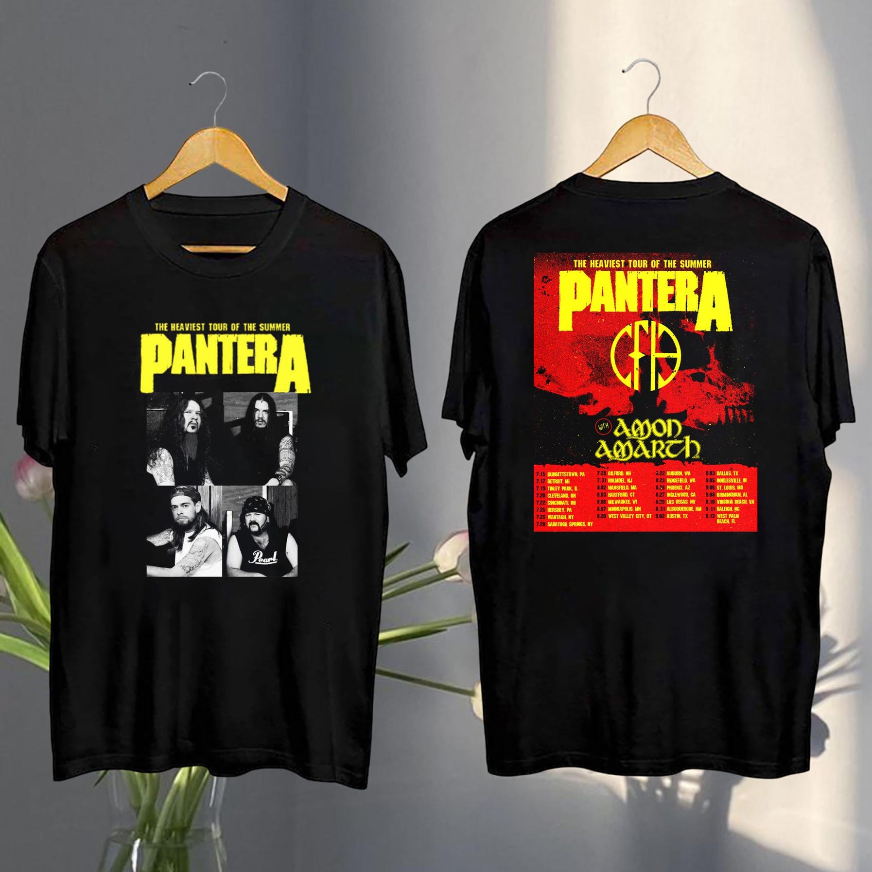 Pantera 2025 Concert, Pantera The Heaviest Tour Of The Summer 2025 Shirt, Pantera Fan Gift, Rock Band Pantera Merch, Pantera Graphic Shirt