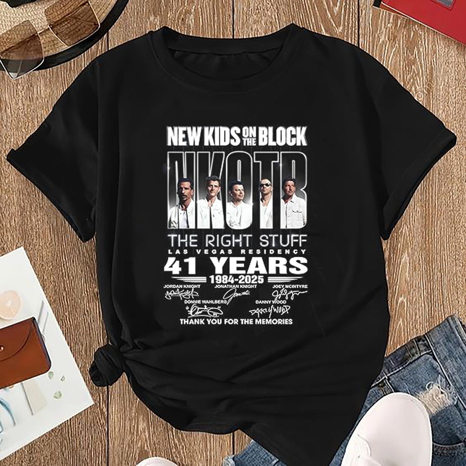 Nkotb 41 Years 90S Vintage Shirt, Kids On The Block Tour 2025 Shirt, Nkotb Fan Gift, Kids On The Block Merch Nkotb Signatures Tee