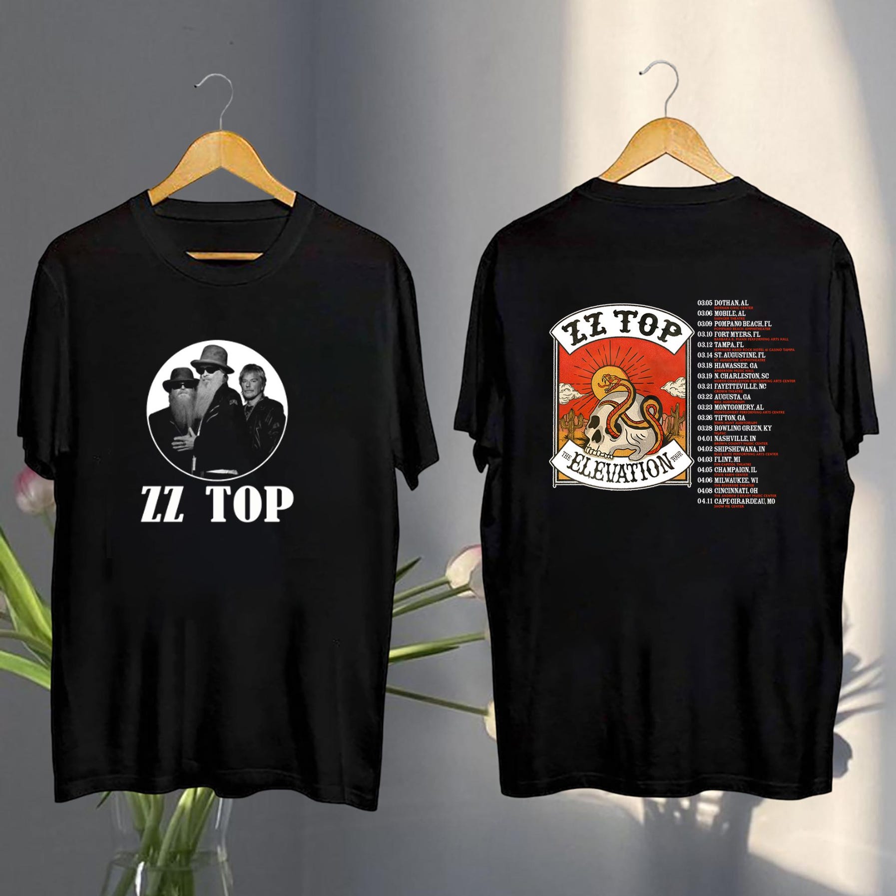 Zz Top The Elevation Tour 2025 Shirt, Zz Top Band 2025 Concert, Zz Top Fan Gifshirt, Zz Top Tour Merch, Zz Top Band Graphic Shirt, Zz Top