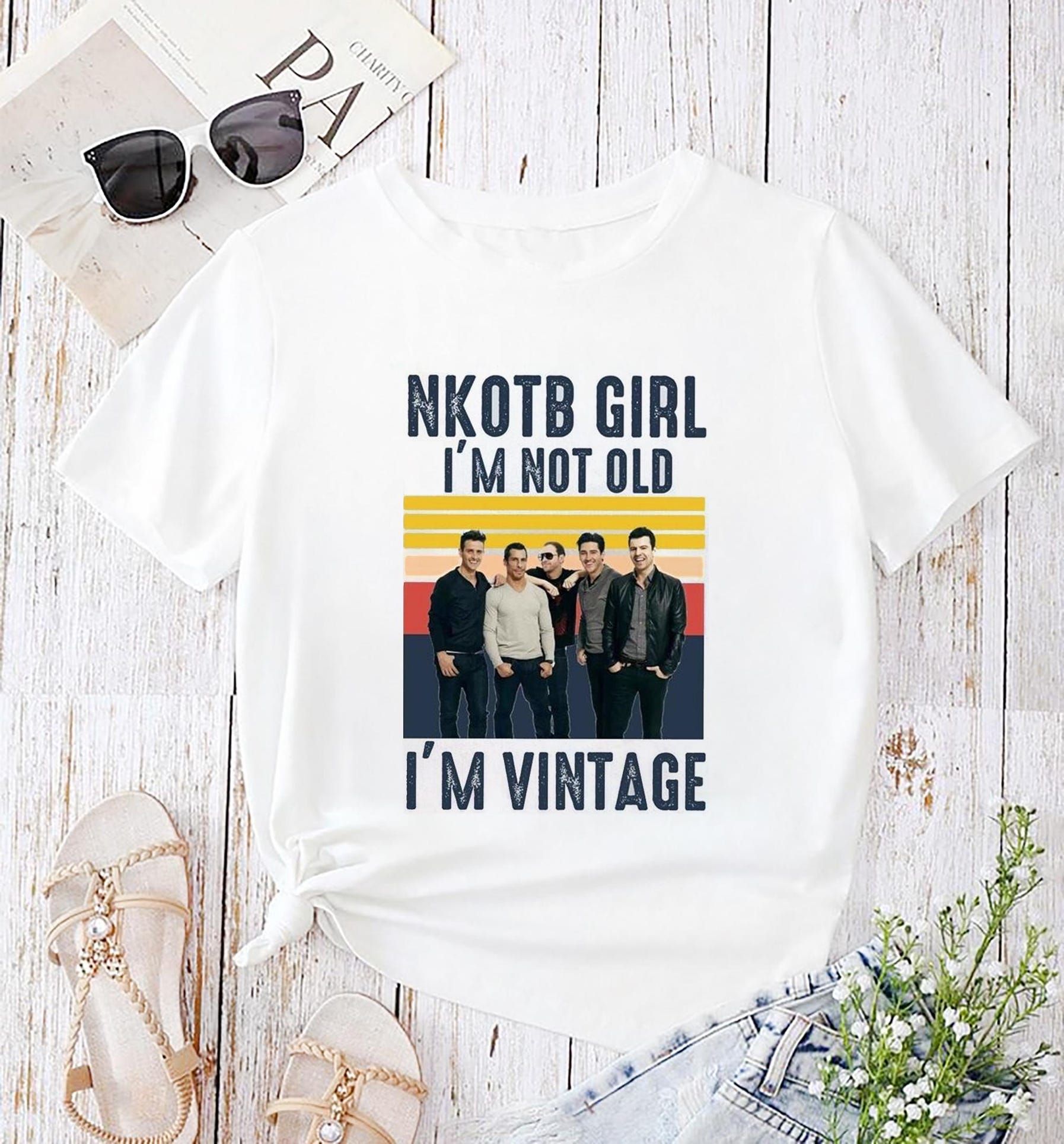 Nkotb Girl I'M Not Old I'M Vintage Shirt, Kids On The Block Tour 2025 Shirt, Nkotb Band Fan Gift, Kids On The Block Band Shirt