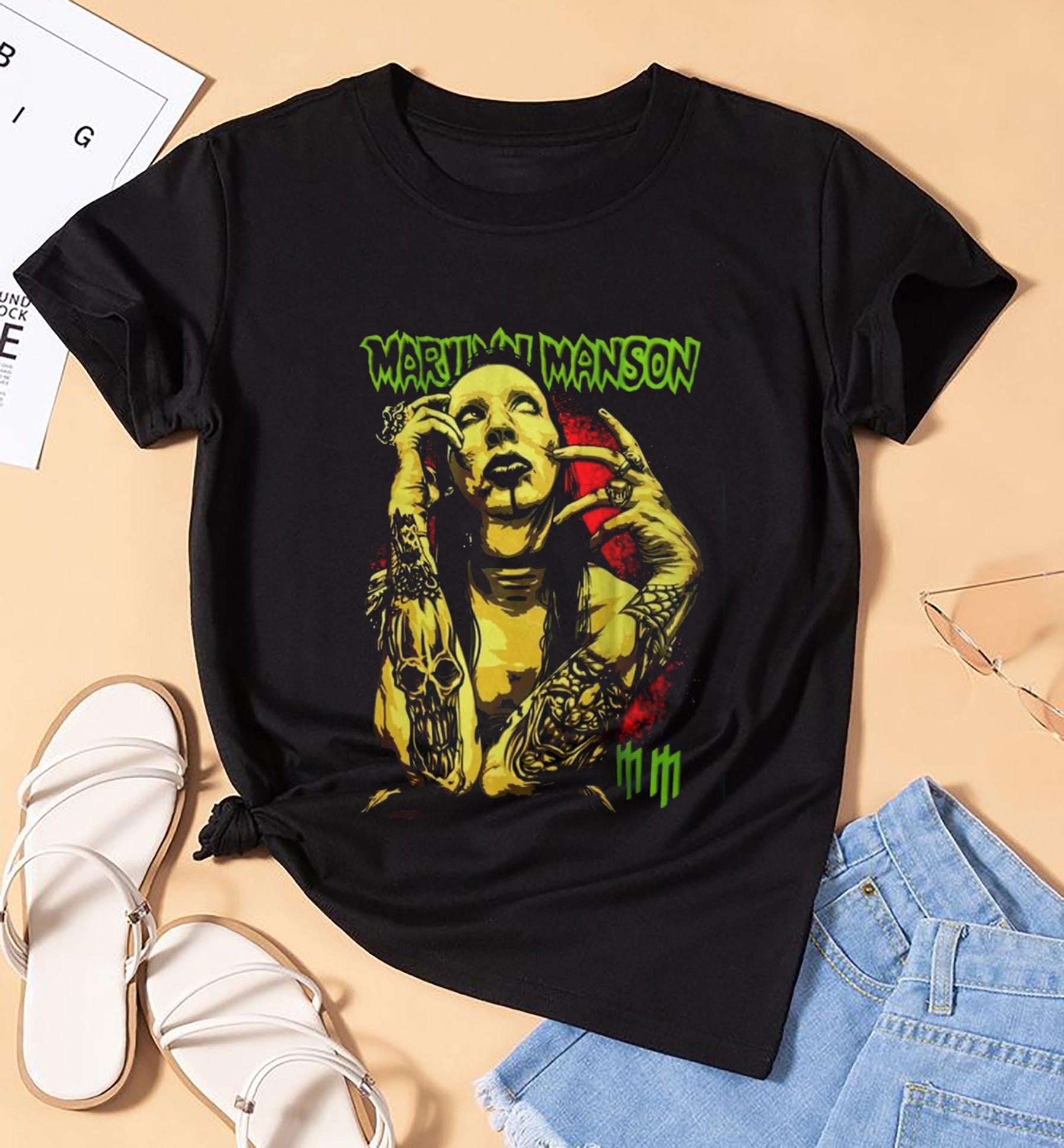 Marilyn Manson Merch, Marilyn Manson Fan Shirt, Marilyn Manson Concert, Marilyn Manson North American Spring Tour Tee, Marilyn Manson Png