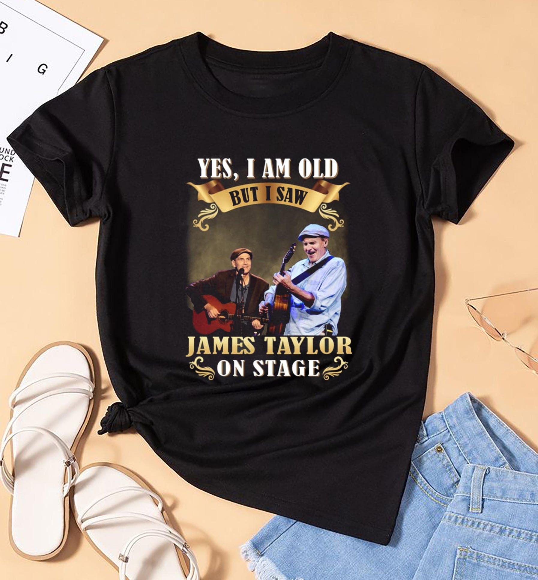 James Taylor On Stage Shirt, James Taylor Fan Shirt, James Taylor Merch, James Taylor 90S Vintage Shirt, James Taylor Summer Tour 2025 Shirt