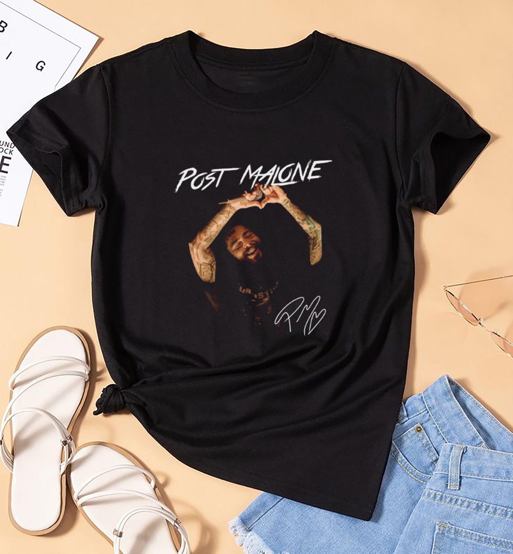 90S Vintage Post Malone Signatures Shirt, Graphic Post Malone Shirt, Post Malone Tour 2025 Shirt, Post Malone Fan Gift, Rapper Posty Tee