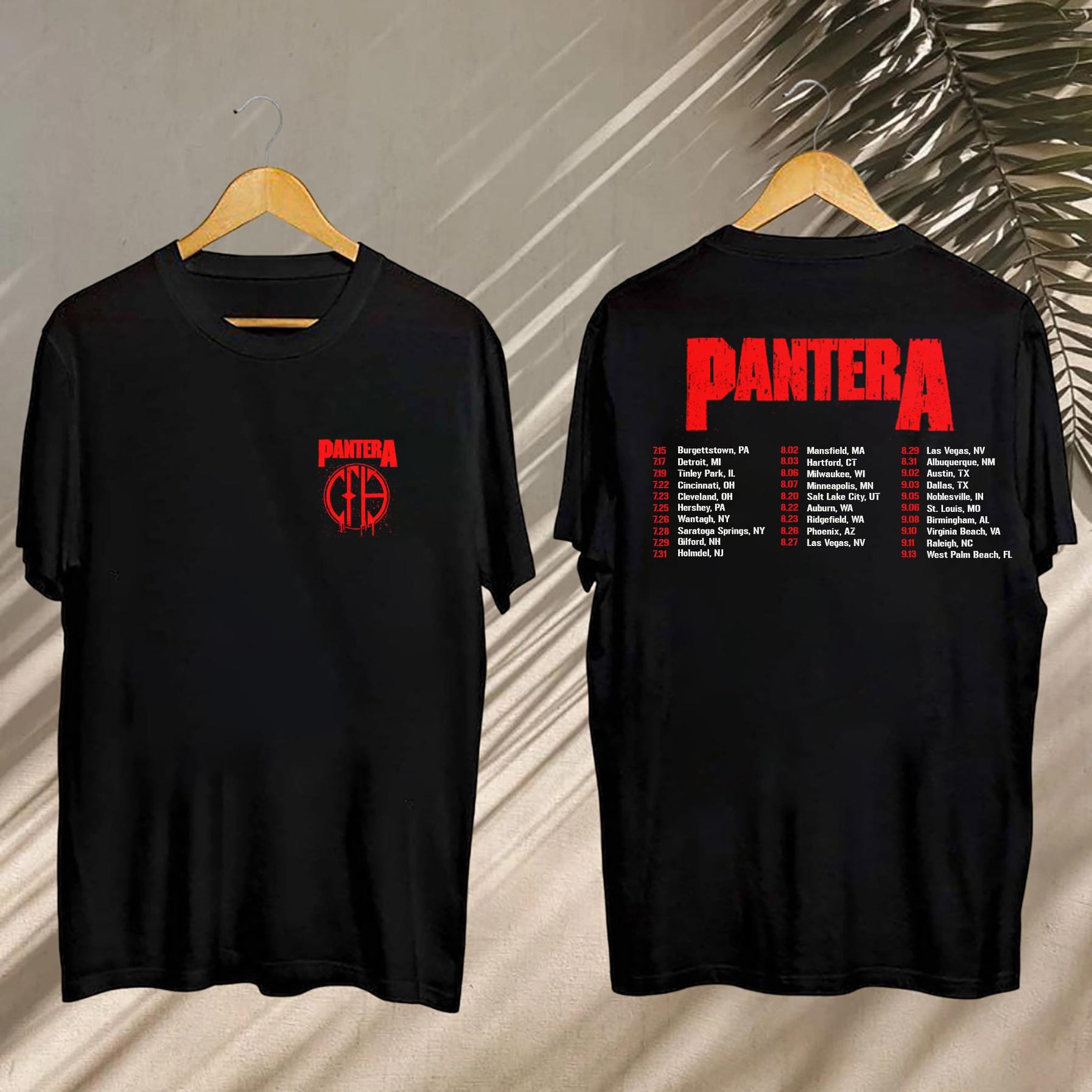 The Heaviest Tour Of The Summer Tour 2025 Shirt, Pantera The Heaviest Tour, Pantera Shirt, Pantera Fan Gift, Pantera Merch, Pantera Tee