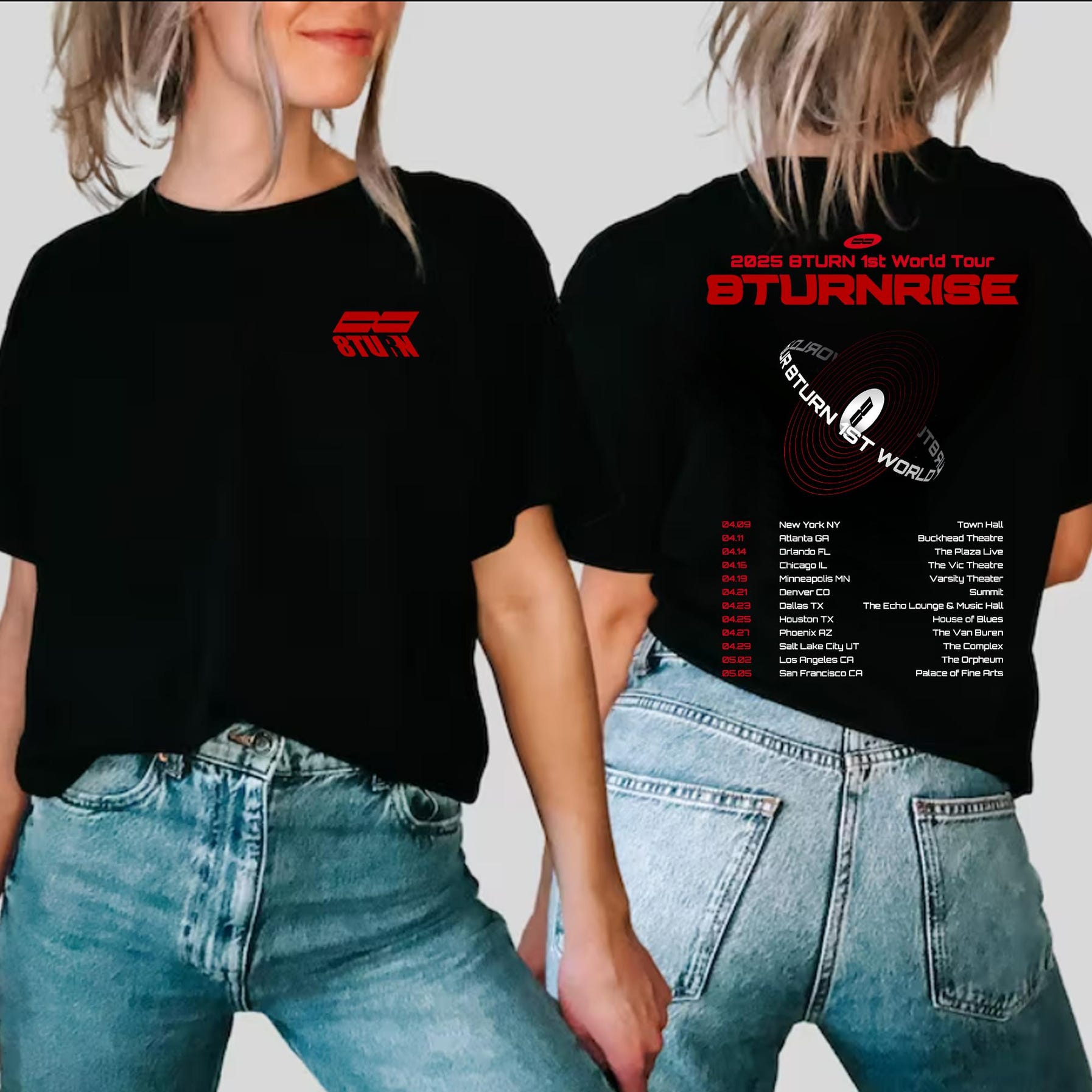 8Turn 8Turnrise World Tour Shirt, 1St World Tour 8Turnrise Shirt, 8Turn Stunning Album Shirt, 8Turn Members Myungho, Jaeyun, Minho, Haemin