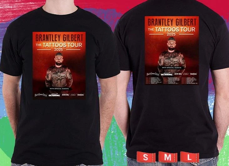 Brantley Gilbert The Tattoos Usa Tour 2025Tshirt