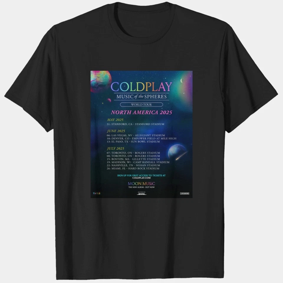 Music Of The Spheres Tour, Concert 2025, Coldplay Concershirt 