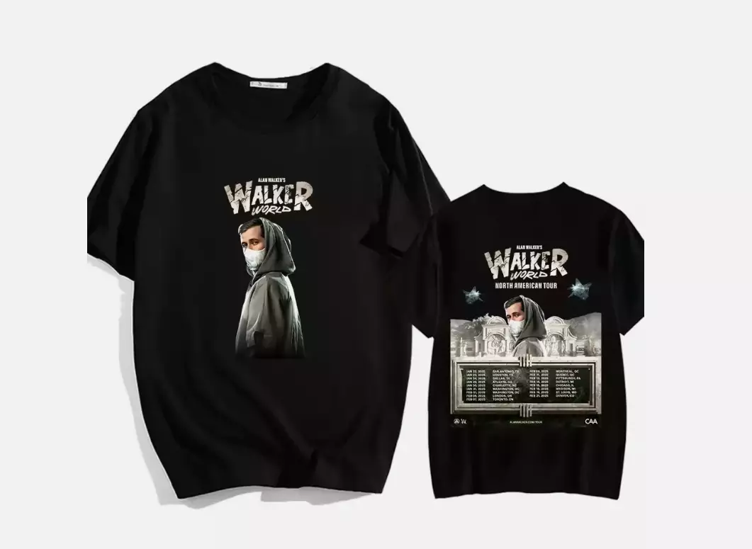 Alan Walker World Tour 2025 Shirt For Fans Double Sided