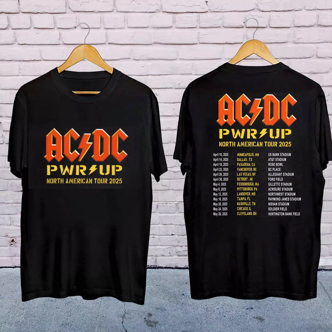 Rock Band Acdc Tour 2025 Shirt Shirt Sizwe 2 Side Eg1146