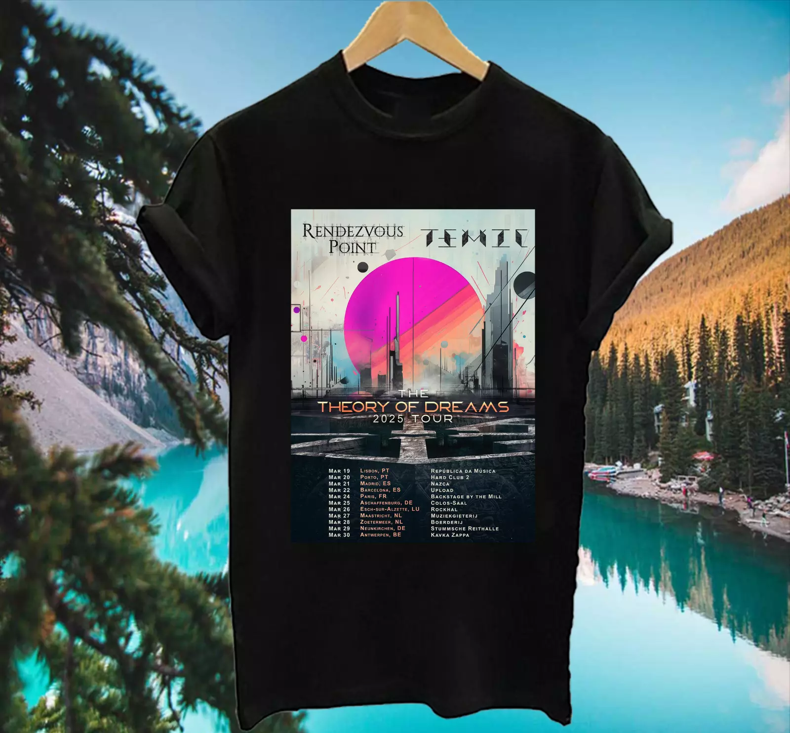 Rendezvous Point Band The Theory Of Dream 2025 Tour Shirt Bl200