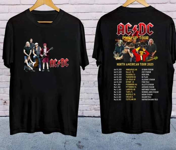 Acdc Band Tour 2025 Shirt- Cute Shirt, Father Day, Double Side