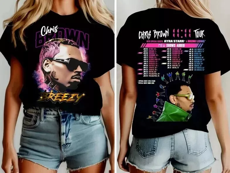 Chris Brown Shirt, Chris Brown 11 11 Tour 2025 Shirt, Chris Brown Concershirt,