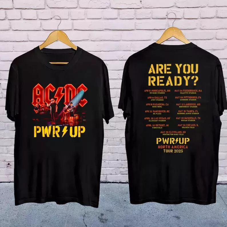 Acdc 90S Vintage Shirt, Acdc Band Tour 2025 Shirt, Acdc Pwr Up Tour 2025 Shirt