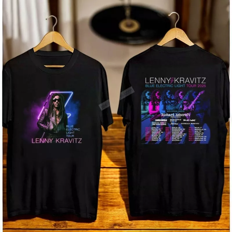 Lenny Kravitz Blue Electric Light Tour 2025 Shirt