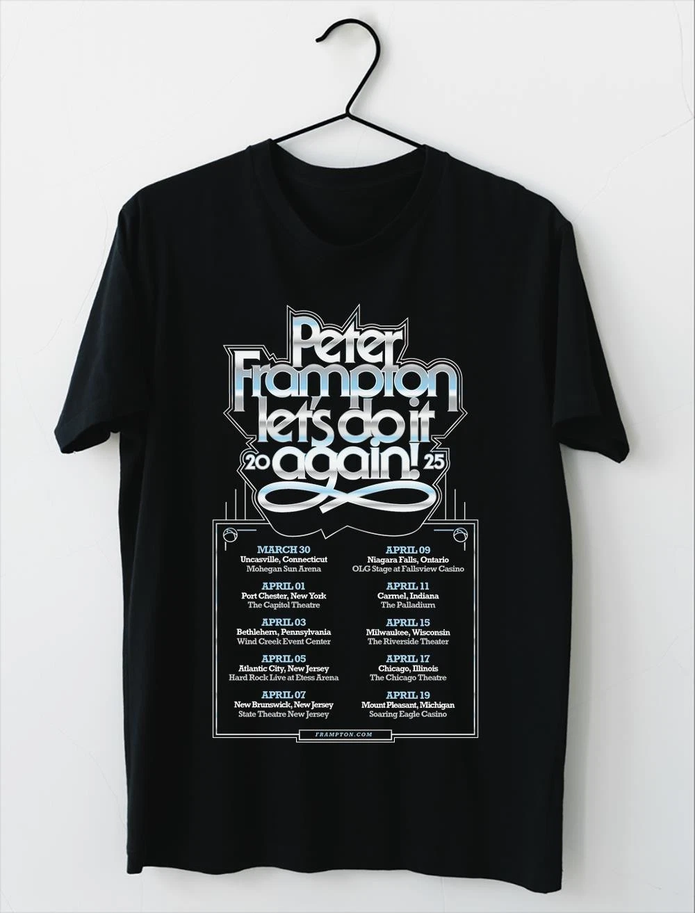 Peter Frampton Concerts Live Tour Dates 2025 Black Gifshirt