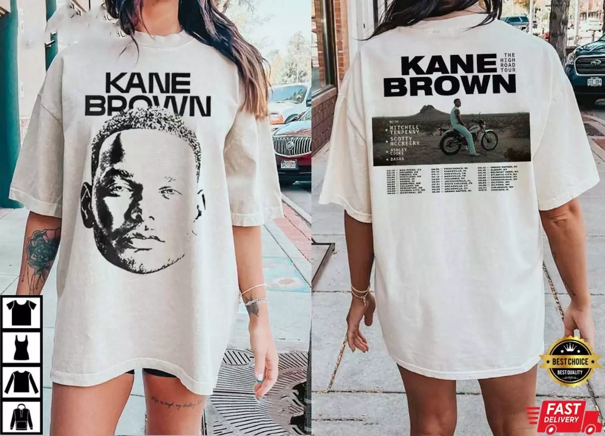 Kane Brown The High Road Tour 2025 Shirt, 2-Sided Printed