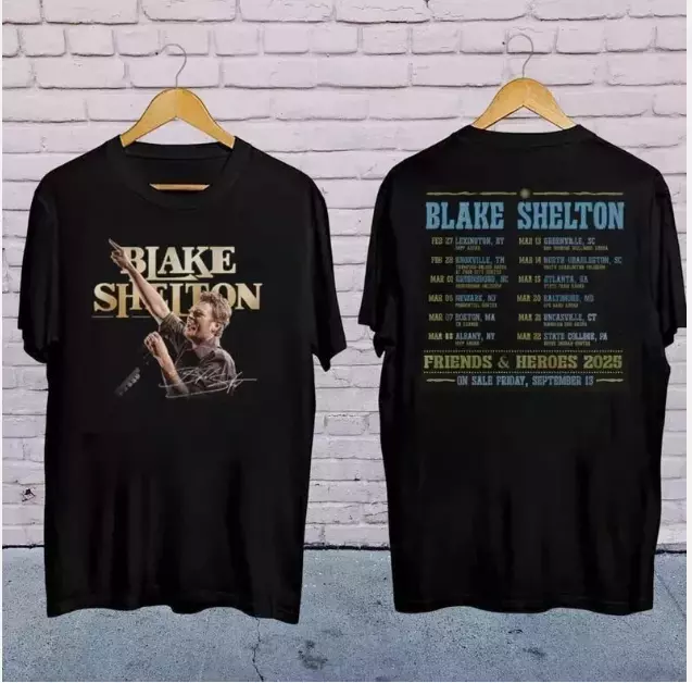 2025 '''Blake Shelton''' Friends And Heroes Tour Shirt
