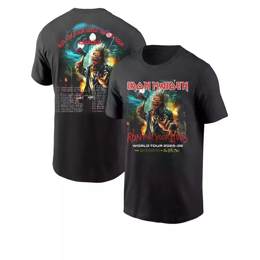 Iron Maiden Official The Future Past 2025 World Tour Two Sides Prinshirt