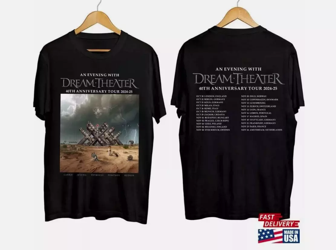 Dream Theater 40Th Anniversary Tour 2024 2025 Shirt For Fan Tee