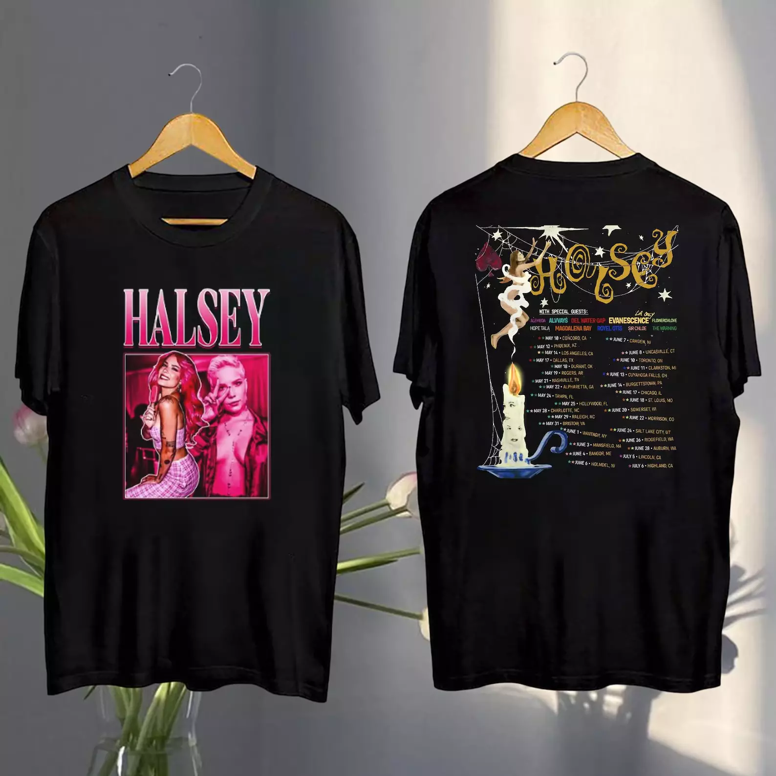 Shirt Halsey Concert Graphic Tee, Halsey For My Last Trick The Tour 2025
