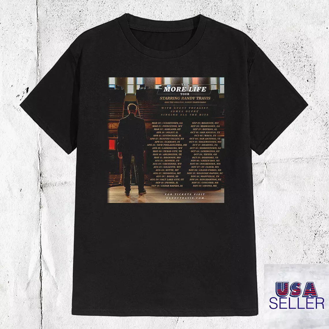 Randy Travis More Life Tour 2025 Shirt Et1172