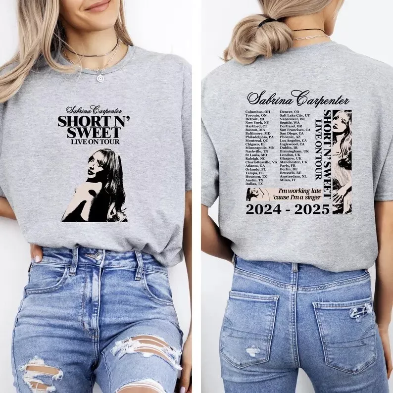Short N' Sweet Live On 2024 - 2025 Tour Shirt, Sabrina Carpenter Shirt
