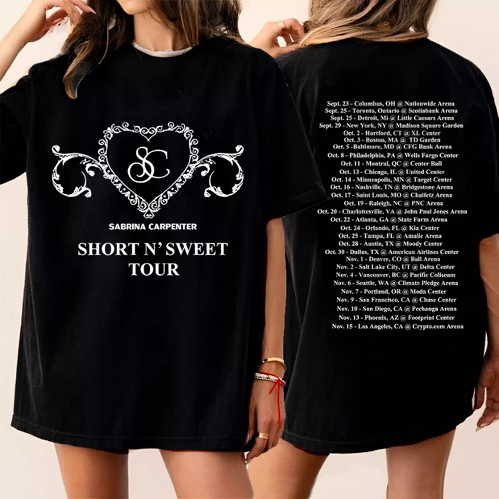 Sabrina Carpenter Short N Sweet Tour 2025 Shirt Adorable Sweet Women & Men Top