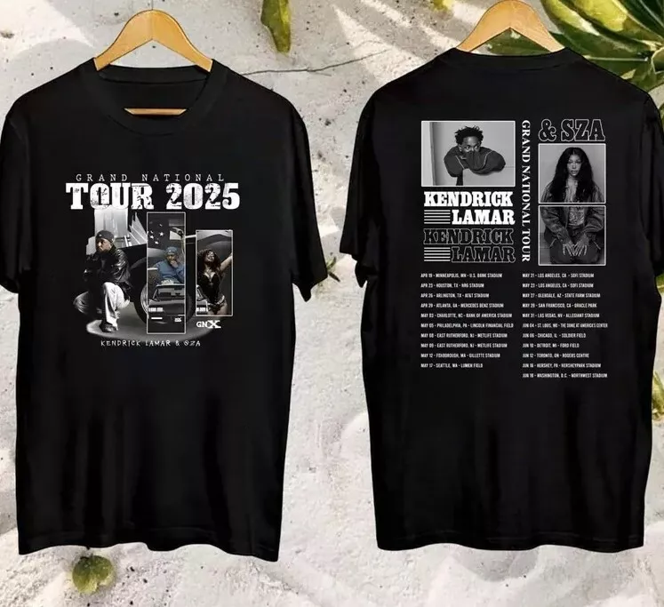Kendrick Lamar & Sza Grand National Tour 2025 Shirt Size 