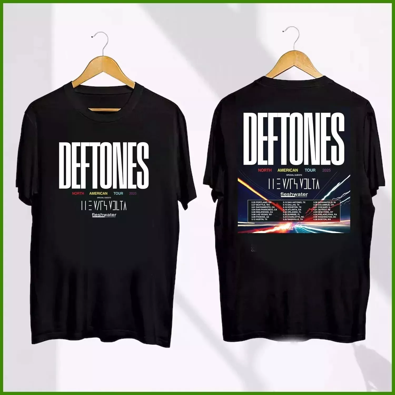 2025 Deftones North American Tour With The Mars Volta And Fleshwater Shirt