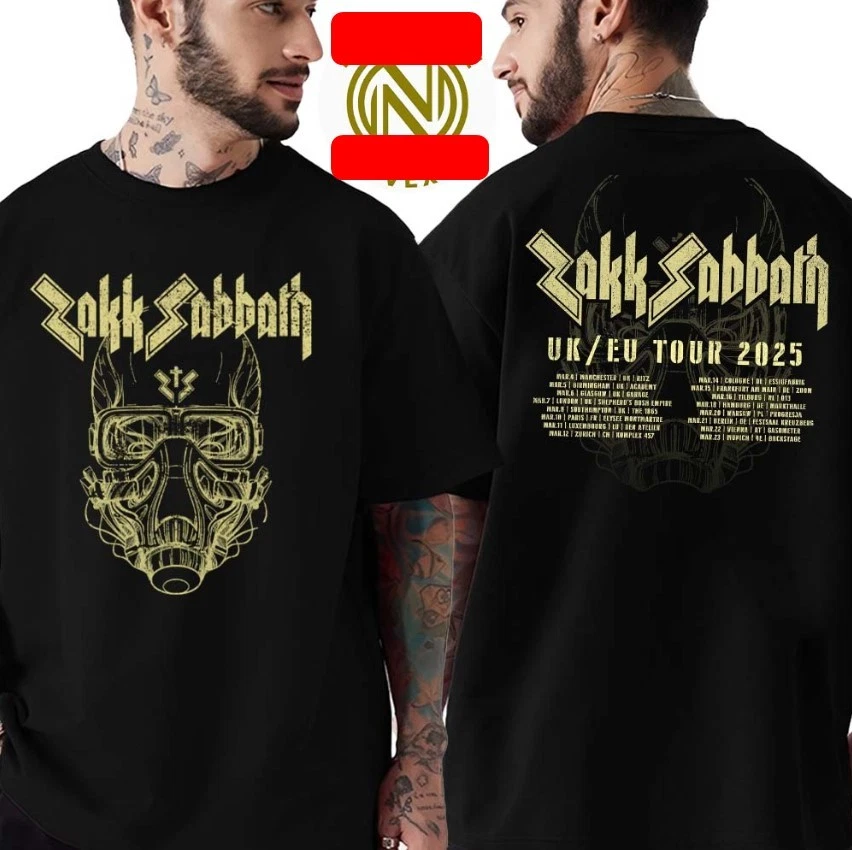 Zakk Sabbath Merch Tee Uk And Eu Tour 2025 Dates Tshirshirt