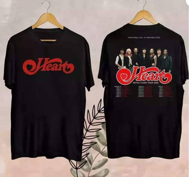 2025 Heart Band Royal Flush Tour Shirt, Rock Band Heart Tour 2025 Shirt