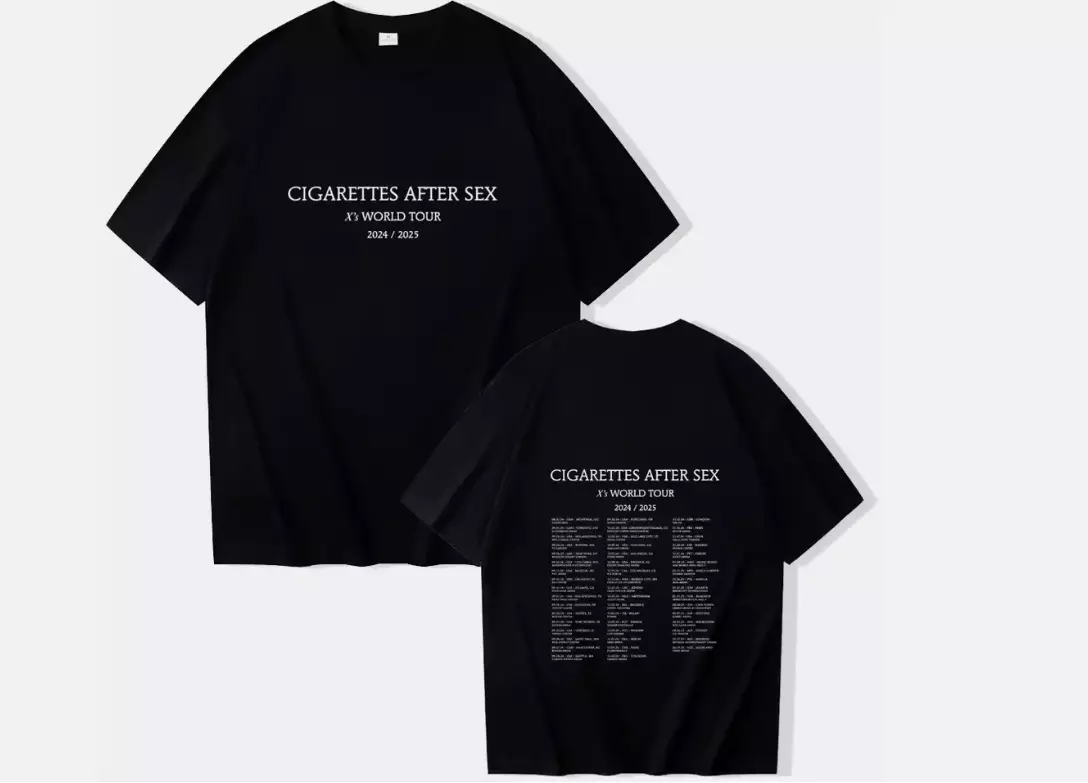 Cigarettes After Sex X'S World Tour 2024 2025 Shirt For Fan Double Sided 