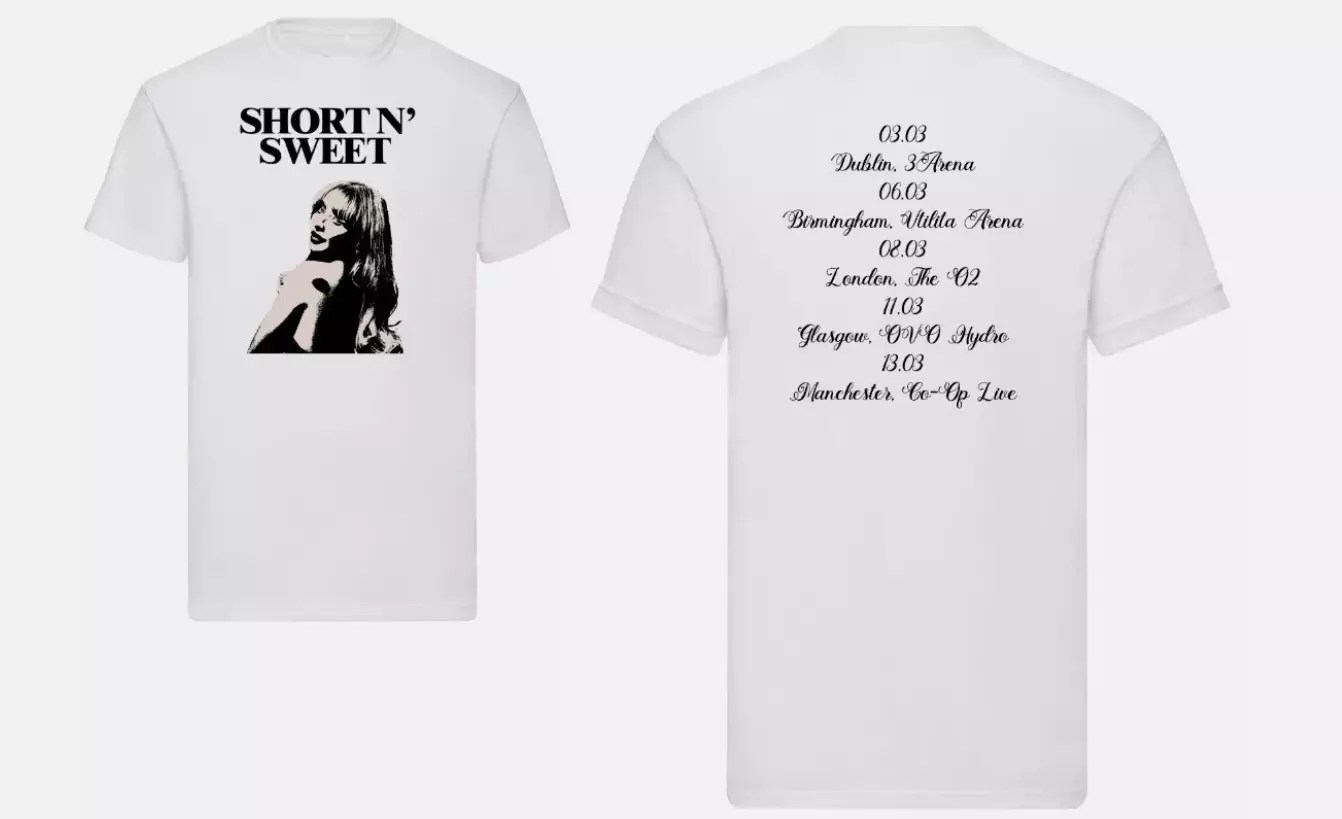 Adults Kids Short N Sweet 2025 Tour Dates Shirt