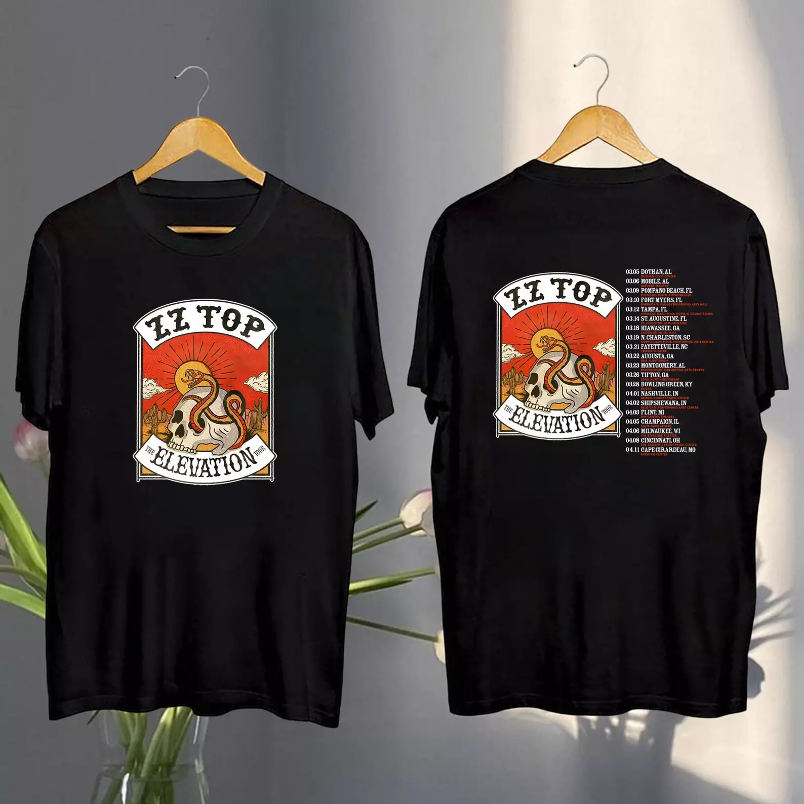 2025 Zz Top The Elevation Tour Shirt, Zz Top Band 2025 Concert, Zz Top Fan Gift